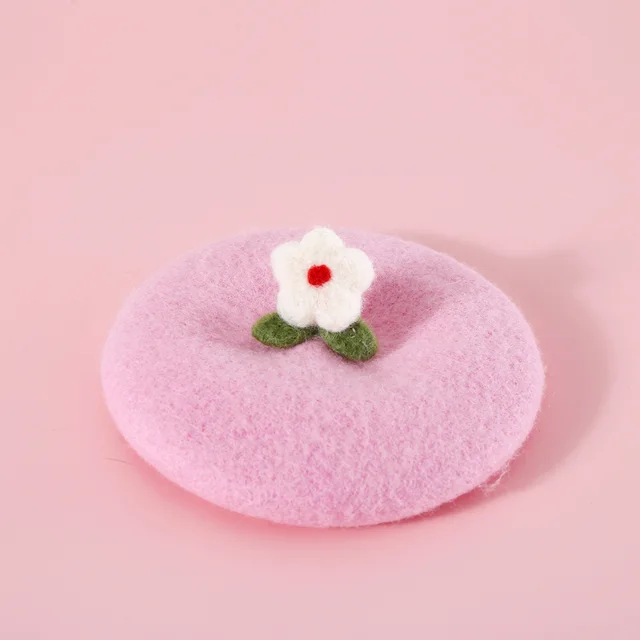 Pet Cat Dog Wool Felt Flower Hat White Little Flower Hat - Shop at LoveMi