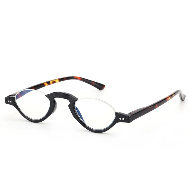 Anti blue Light Lens Half Frame Reading Glasses High end New Fashion Leopard Print - Shop at LoveMi