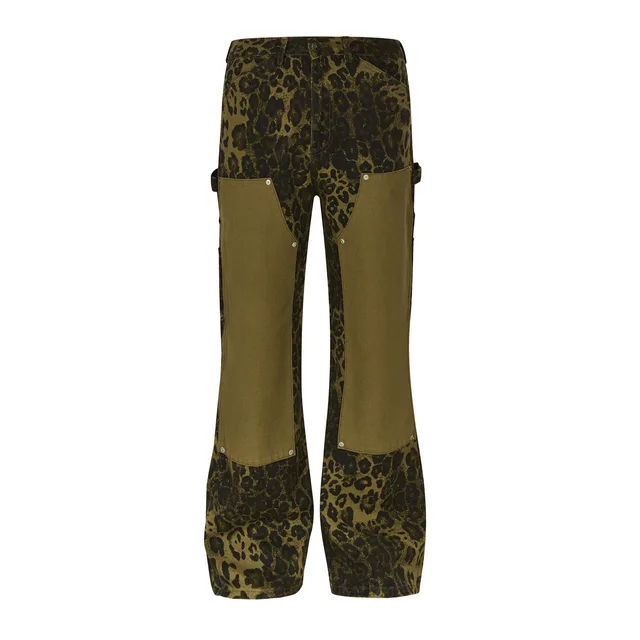 Straight Leopard Print Casual Pants For Men And Women Leopard Print - Shop at LoveMi