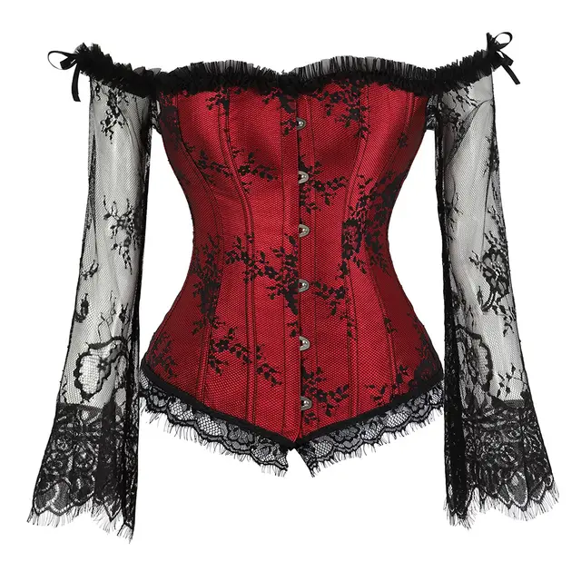 Luxury Women's Lace Long Sleeve Top Red - Shop at LoveMi