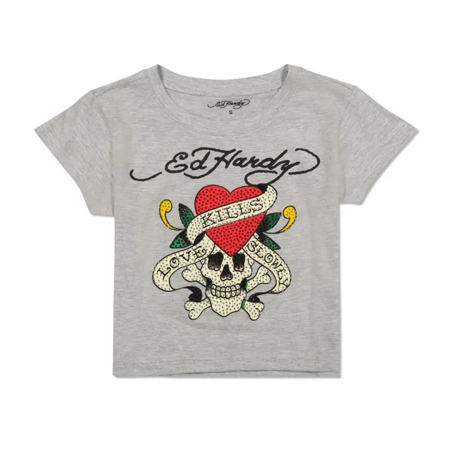 Women's Skull Rhinestone Hot Fixed Short Sleeve T shirt Short Sleeve Style3 - Shop at LoveMi