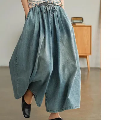 Women's High Waist Light Color Summer Thin Jeans Washed Blue - Shop at LoveMi