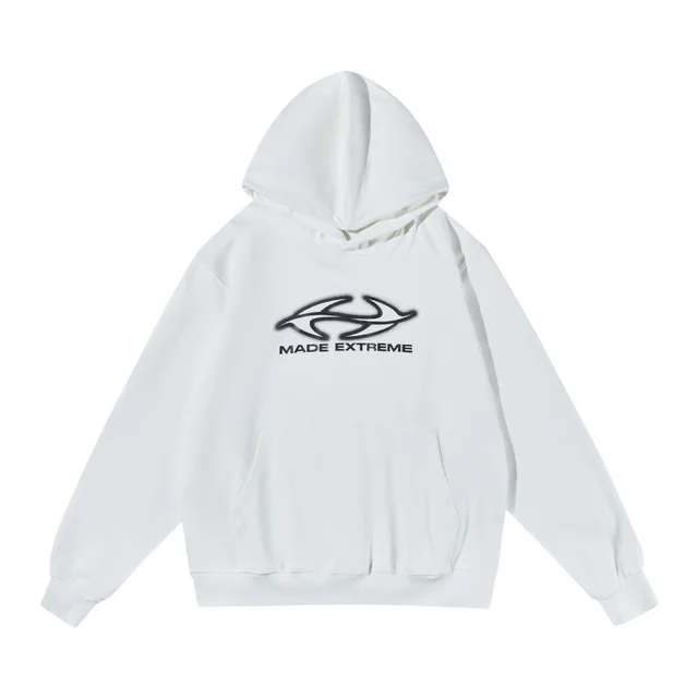 American High Street Heavy Letter Printed Hoodie Female White - Shop at LoveMi