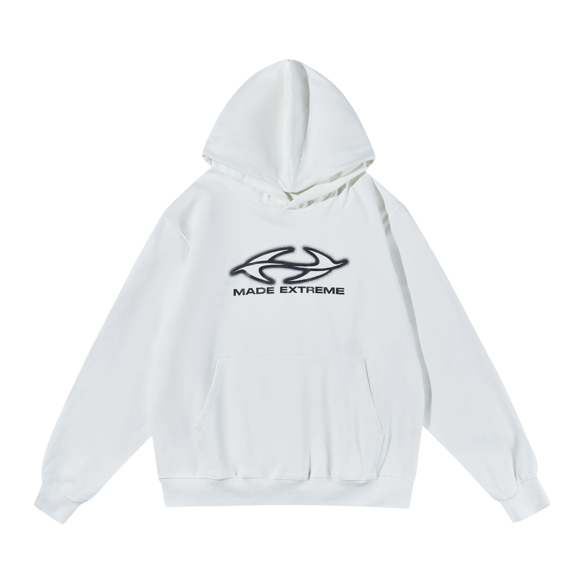 American High Street Heavy Letter Printed Hoodie Female - White