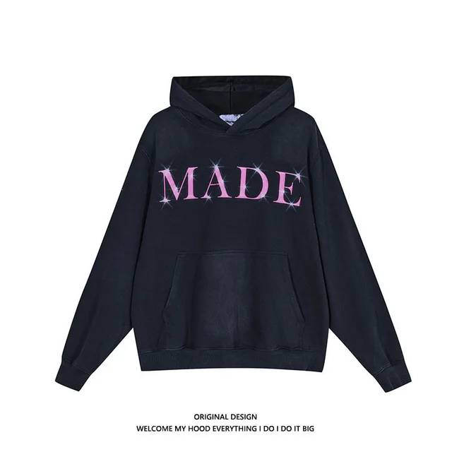 Women's Letter Printing Niche Texture Loose Sweater Black - Shop at LoveMi