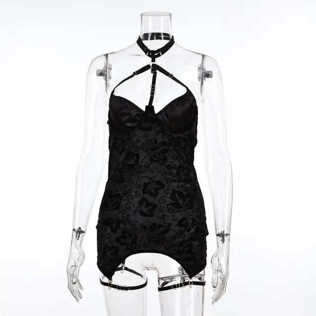 Lace Halter Spaghetti Straps Body shaping Corsets Women Black - Shop at LoveMi