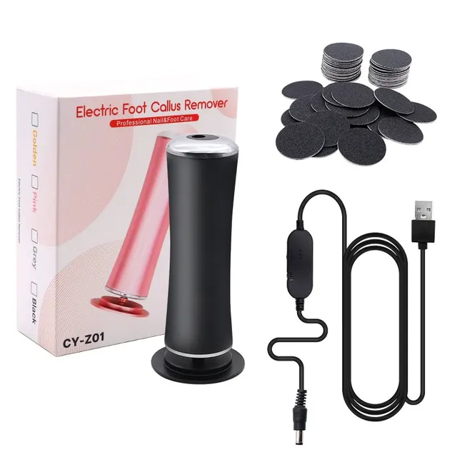 Electric Foot Callus Remover Foot Care File Heels Dead Skin Pedicure Tool Electronic Foot Grinder And Replacement Sandpaper Black - Shop at LoveMi