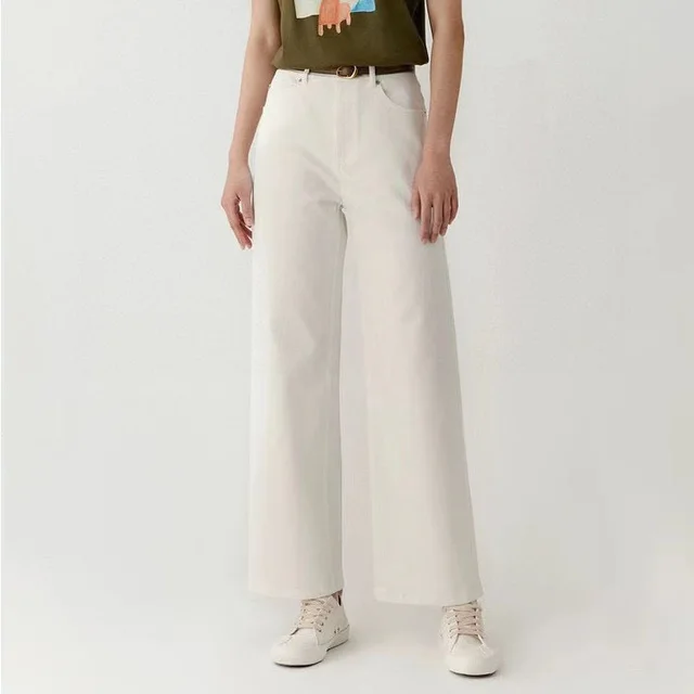 Women's Fashion Jeans Wide Leg Pants White - Shop at LoveMi