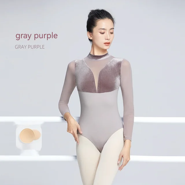 Women's Autumn And Winter Long sleeved New Velvet Collar Jumpsuit Gray Purple - Shop at LoveMi