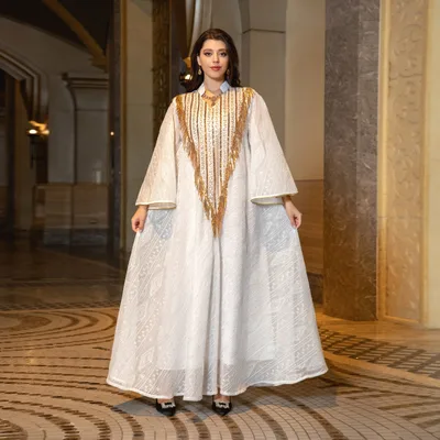 Festival Evening Dress Arabic Dubai Mesh Embroidered Sequins Robe Middle East Red - Shop at LoveMi