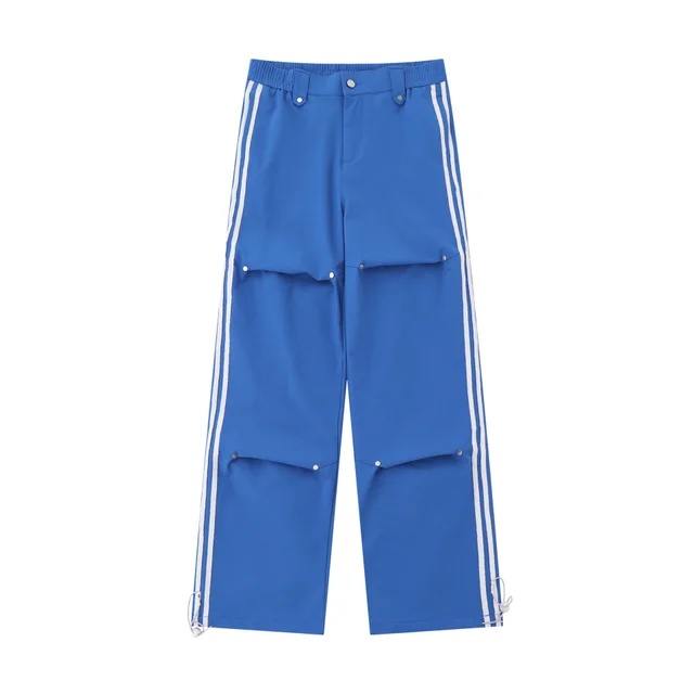 Vibe High Street Sports Leisure Wide Leg Mop Pants Blue - Shop at LoveMi