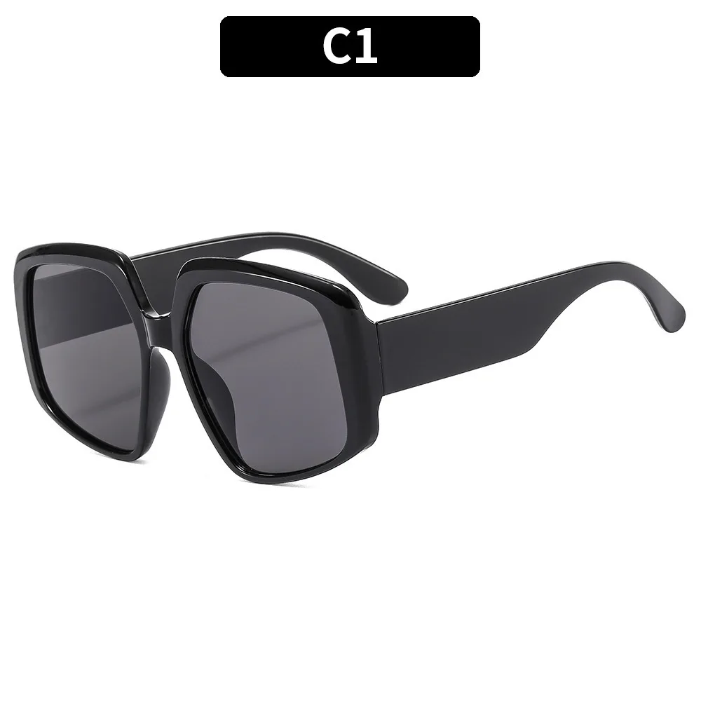 Women's Fashion Cool Special-shaped Glasses - Black Frame Black Gray