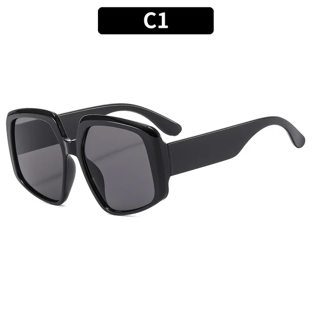 Women's Fashion Cool Special shaped Glasses Black Frame Black Gray - Shop at LoveMi