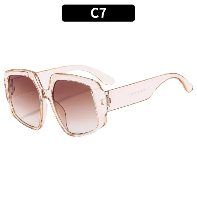 Women's Fashion Cool Special shaped Glasses Tea Frame Gradient Tea - Shop at LoveMi