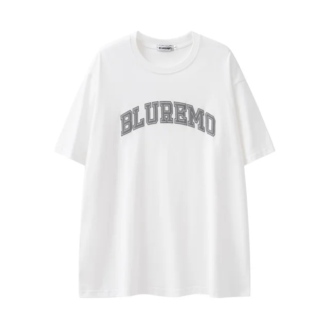 Female Simple Loose And Versatile Letter Print Short sleeve White - Shop at LoveMi