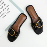 Women's Summer New Fashion All-matching Leisure Sandals Flat Shoes - Black