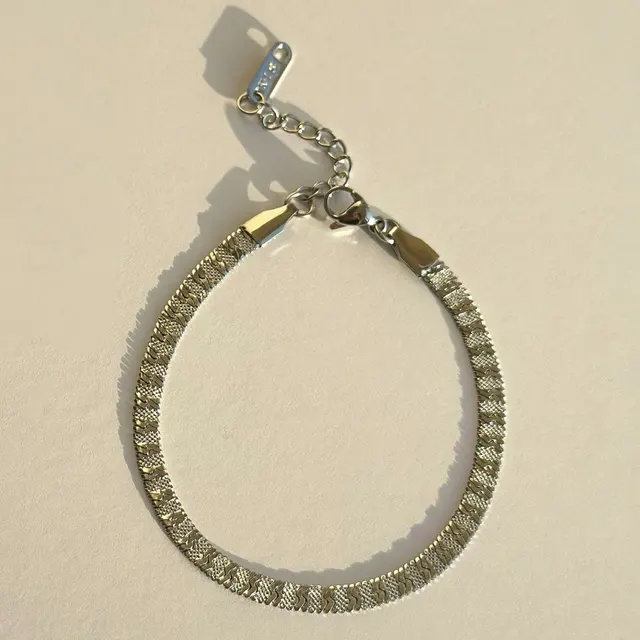 Embossed Pattern Gold And Silver Bracelet Suit Style 2 Silver - Shop at LoveMi