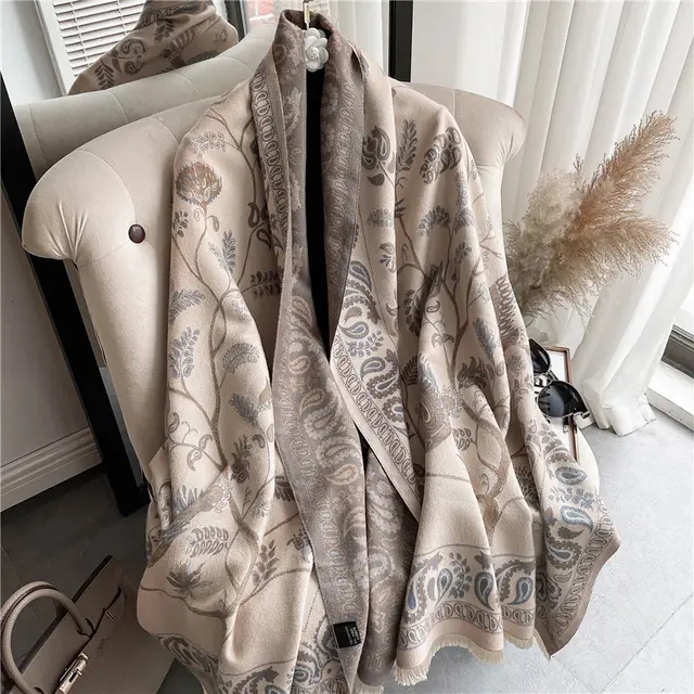 Retro Ethnic Style Blue Bird Scarf For Women Pink - Shop at LoveMi