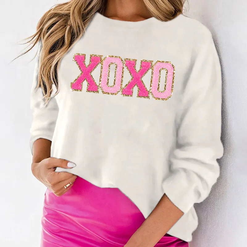 Pullover Crew Neck Casual Style Letter Printed Sweater Lc2723655 P122 L - Shop at LoveMi