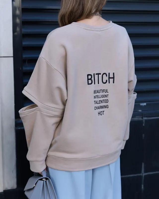 Round Neck Printed Loose Sweatshirt Women Pink Color - Shop at LoveMi
