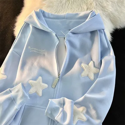 Loose Thickened Velvet Cardigan Top Blue, Thin - Shop at LoveMi
