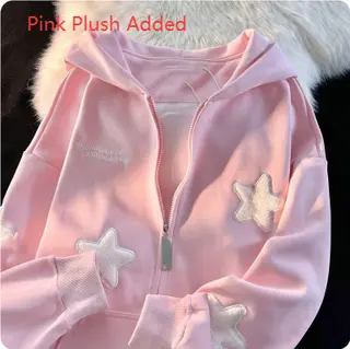 Loose Thickened Velvet Cardigan Top - Pink Plush Added