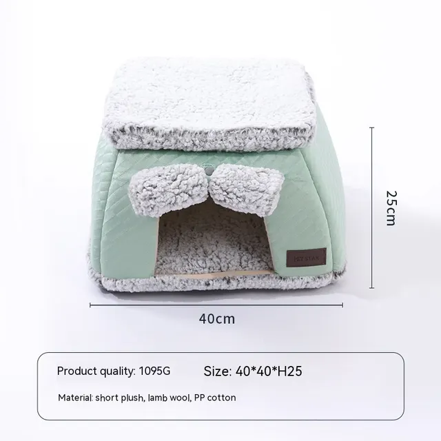 Self heating Thermal Pet Bed Closed Door Curtain Heater Nest - Shop at LoveMi