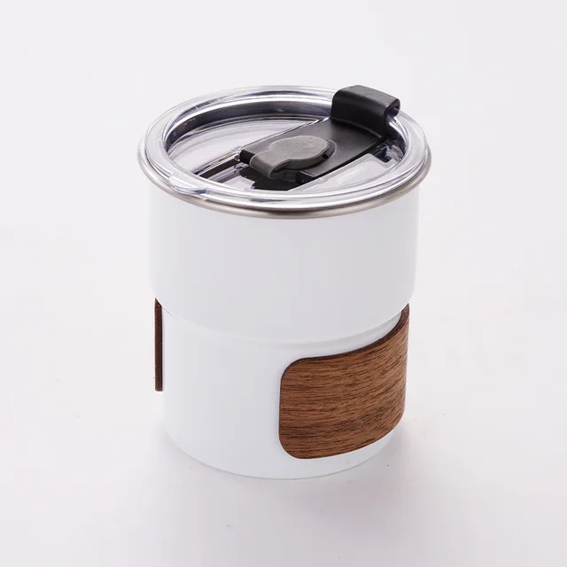 Outdoor Anti scald Camping Cup 304 Stainless Steel Water Cup White Low Temperature Paint - Shop at LoveMi