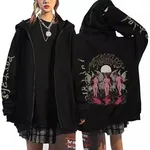 Men's And Women's Same Zipper Sweater Jacket - Bw393 Black