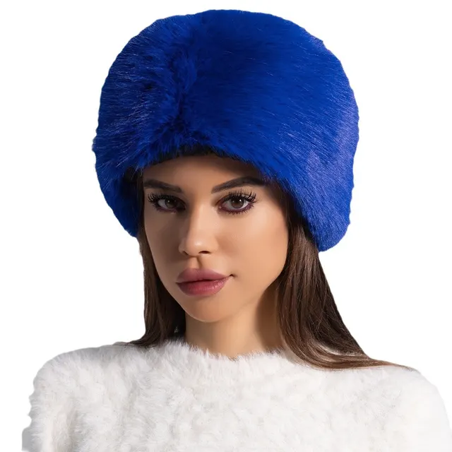 Plush Bucket Hat Female Warm Ear Protection Blue - Shop at LoveMi