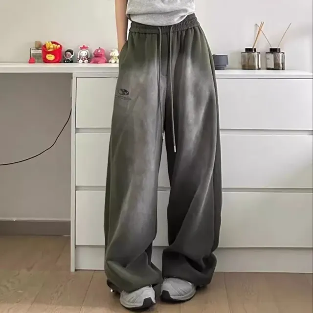 Women's Autumn And Winter American High Street Sports Pants Green - Shop at LoveMi