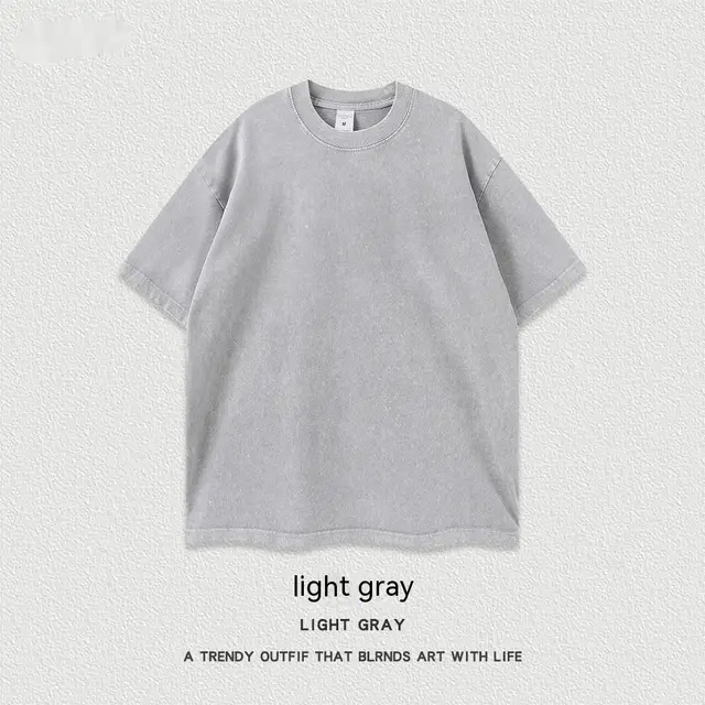 Women's American style Distressed Linen Cotton Short Sleeve Light Gray - Shop at LoveMi