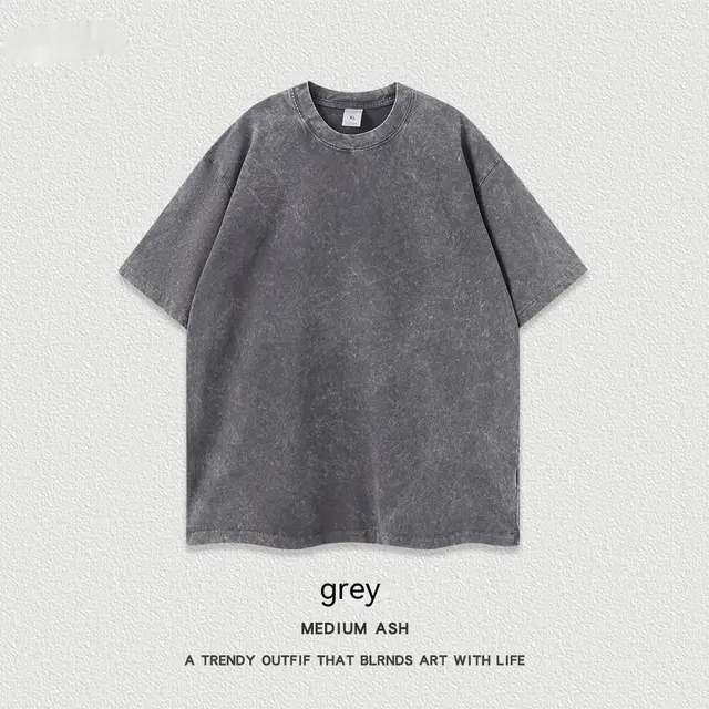 Women's American style Distressed Linen Cotton Short Sleeve Medium Gray - Shop at LoveMi