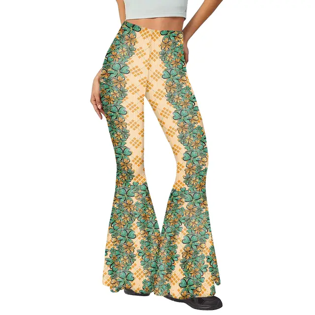 Fashion Casual Digital Printing Women's Bell bottom Pants B286007 Style - Shop at LoveMi