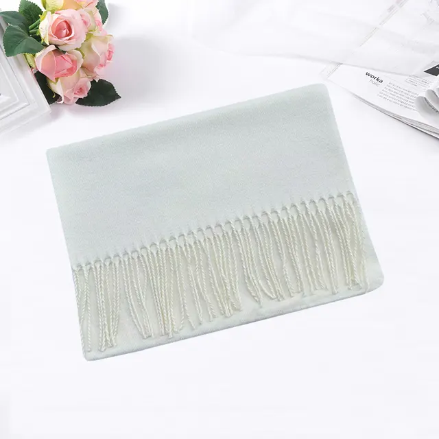 Autumn And Winter British Style Plaid Scarf Winter Milky White - Shop at LoveMi