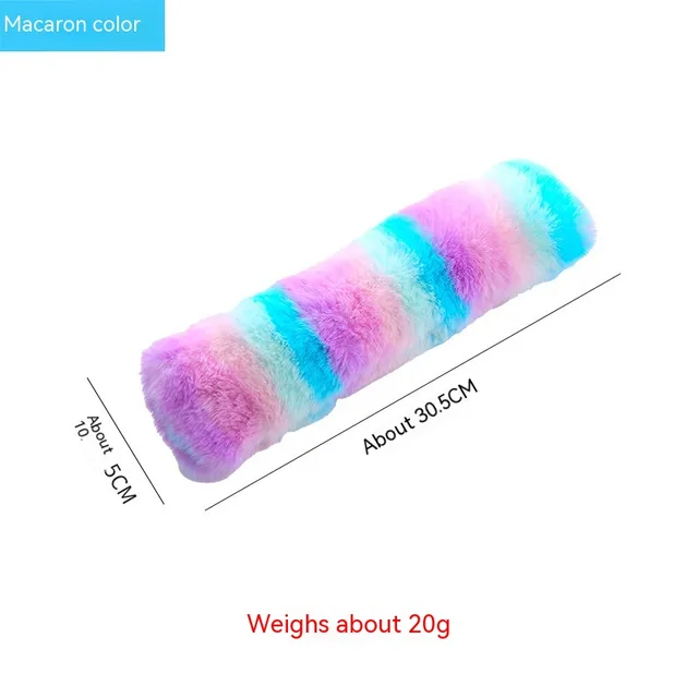 Rainbow Long Plush Cat Pillow Pet Toy Macaron Color - Shop at LoveMi