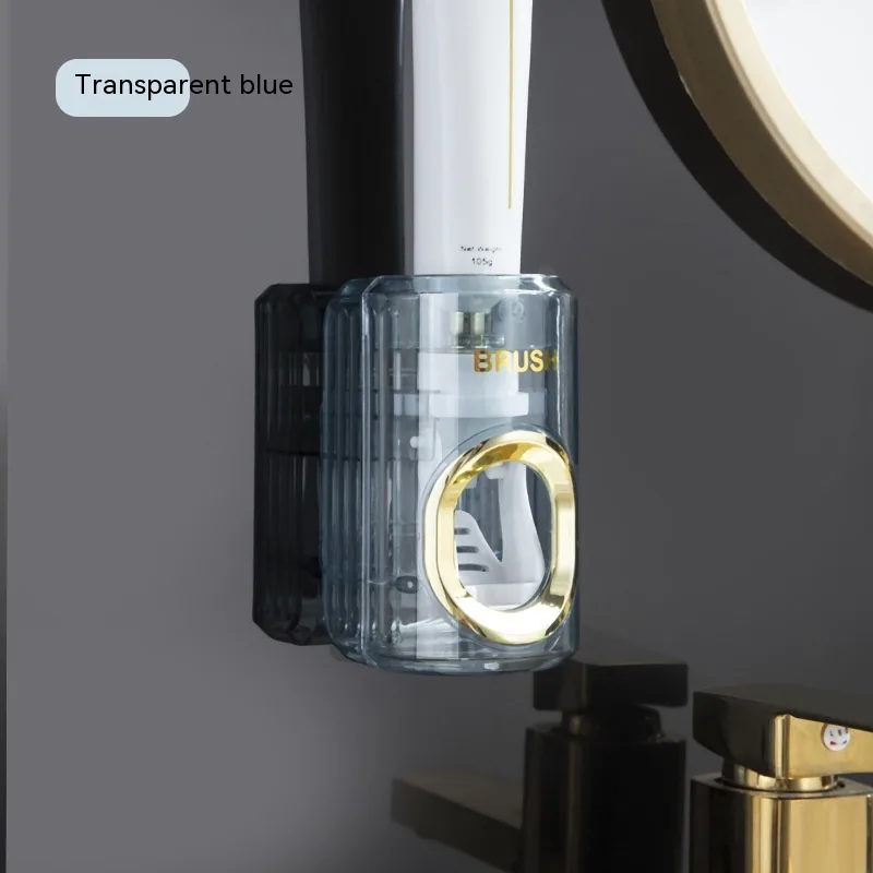 Bathroom Punch free Automatic Toothpaste Dispenser Transparent Basket - Shop at LoveMi