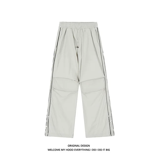 Dopamine Wear American Casual Trousers Gray - Shop at LoveMi