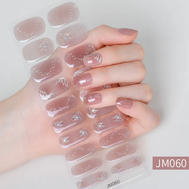 Autumn And Winter UV Detachable Wear Nail Stickers Waterproof And Durable Semi curing Gel Nail Sticker Jm060 - Shop at LoveMi