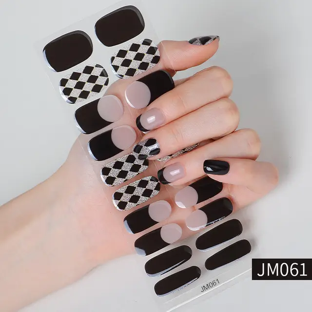 Autumn And Winter UV Detachable Wear Nail Stickers Waterproof And Durable Semi curing Gel Nail Sticker Jm061 - Shop at LoveMi