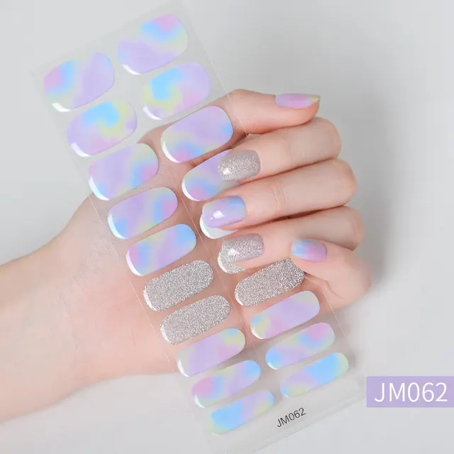 Autumn And Winter UV Detachable Wear Nail Stickers Waterproof And Durable Semi curing Gel Nail Sticker Jm062 - Shop at LoveMi