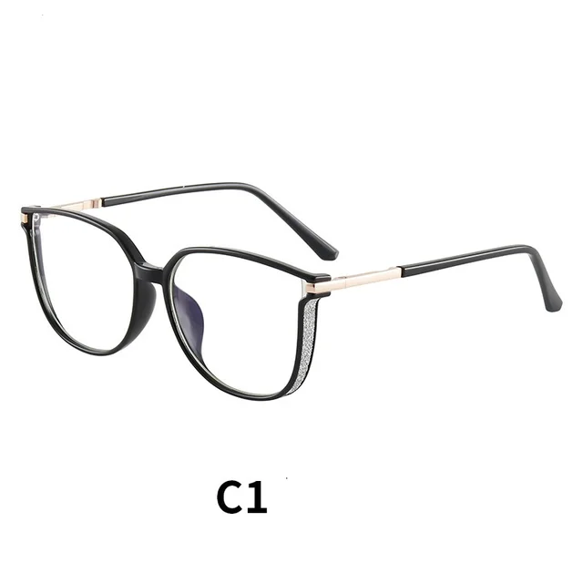 Fashionable Optical Glasses Frame Anti Blue Light C1 Black Frame - Shop at LoveMi