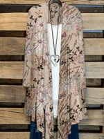 Simple Cardigan Plus Size Women's Printed Coat Top - 9 Style