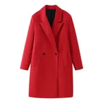 Red Double Breasted Woolen