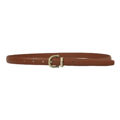 Female Casual Retro Pin Buckle Belt Camel - Shop at LoveMi