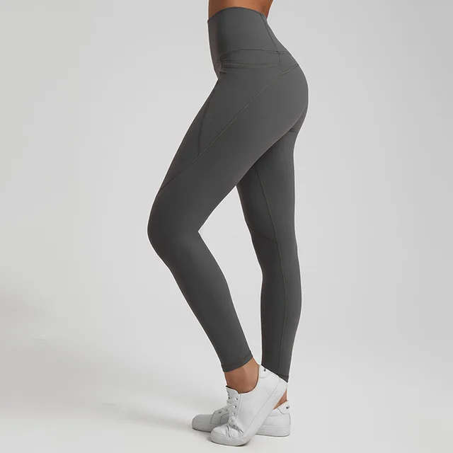 High Waist Hip Lift Quick drying Fitness Pants For Women 4062 Classic Gray - Shop at LoveMi