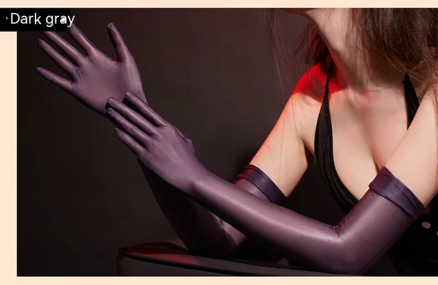 Silk Stockings Ultra thin Aurora Gloves Dark Gray - Shop at LoveMi