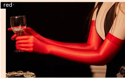 Silk Stockings Ultra thin Aurora Gloves Red - Shop at LoveMi