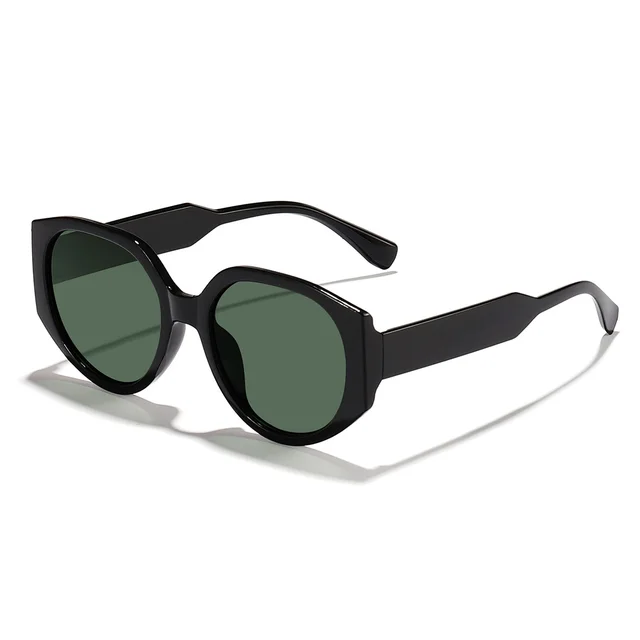 Sun resistant Sunglasses Outdoor Wear Essential Black Frame Green Slice - Shop at LoveMi