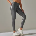 6617 Leather Pants Gray